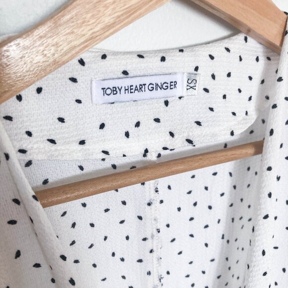 3 FOR $15 White polka dot sheer dress with front knot tie - Picture 8 of 11